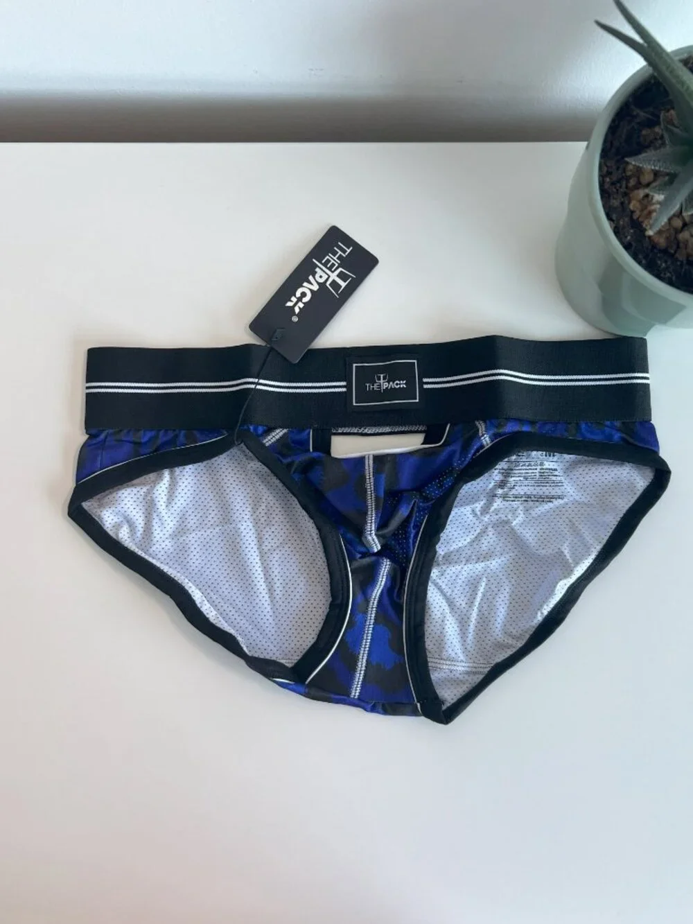 ThePack - Leopard Peek Brief - Blue (M)